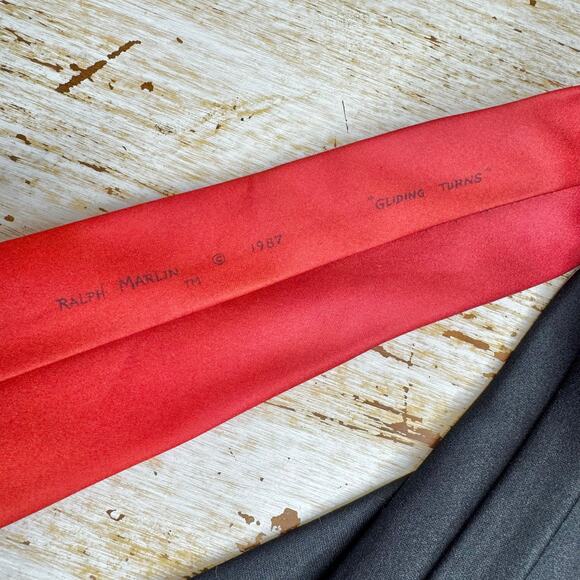 Ralph Marlin Harley Davidson Vintage 1987 Flying Eagle Neck Tie One Size - Picture 6 of 8